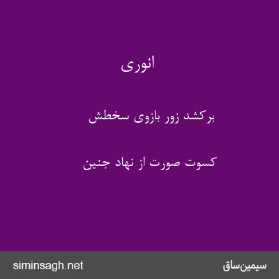 انوری - برکشد زور بازوی سخطش