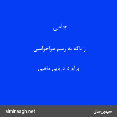 جامی - ز ناگه به رسم هواخواهیی