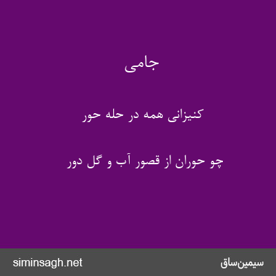 جامی - کنیزانی همه در حله حور