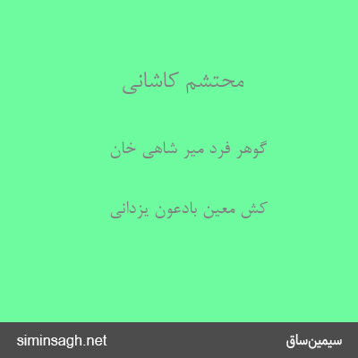 محتشم کاشانی - گوهر فرد میر شاهی خان