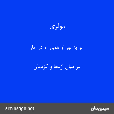 مولوی - تو به نور او همی رو در امان