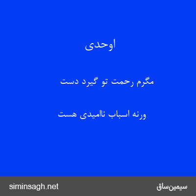 اوحدی - مگرم رحمت تو گیرد دست